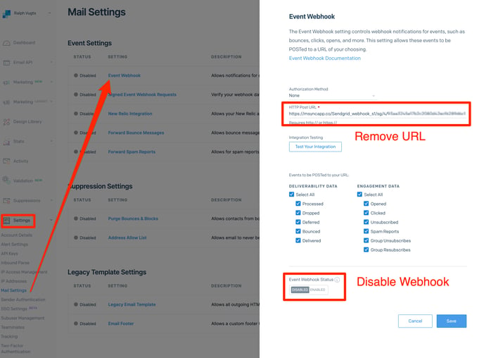 Remove-SendGrid-webhook