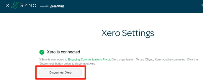 Xero-disconnect